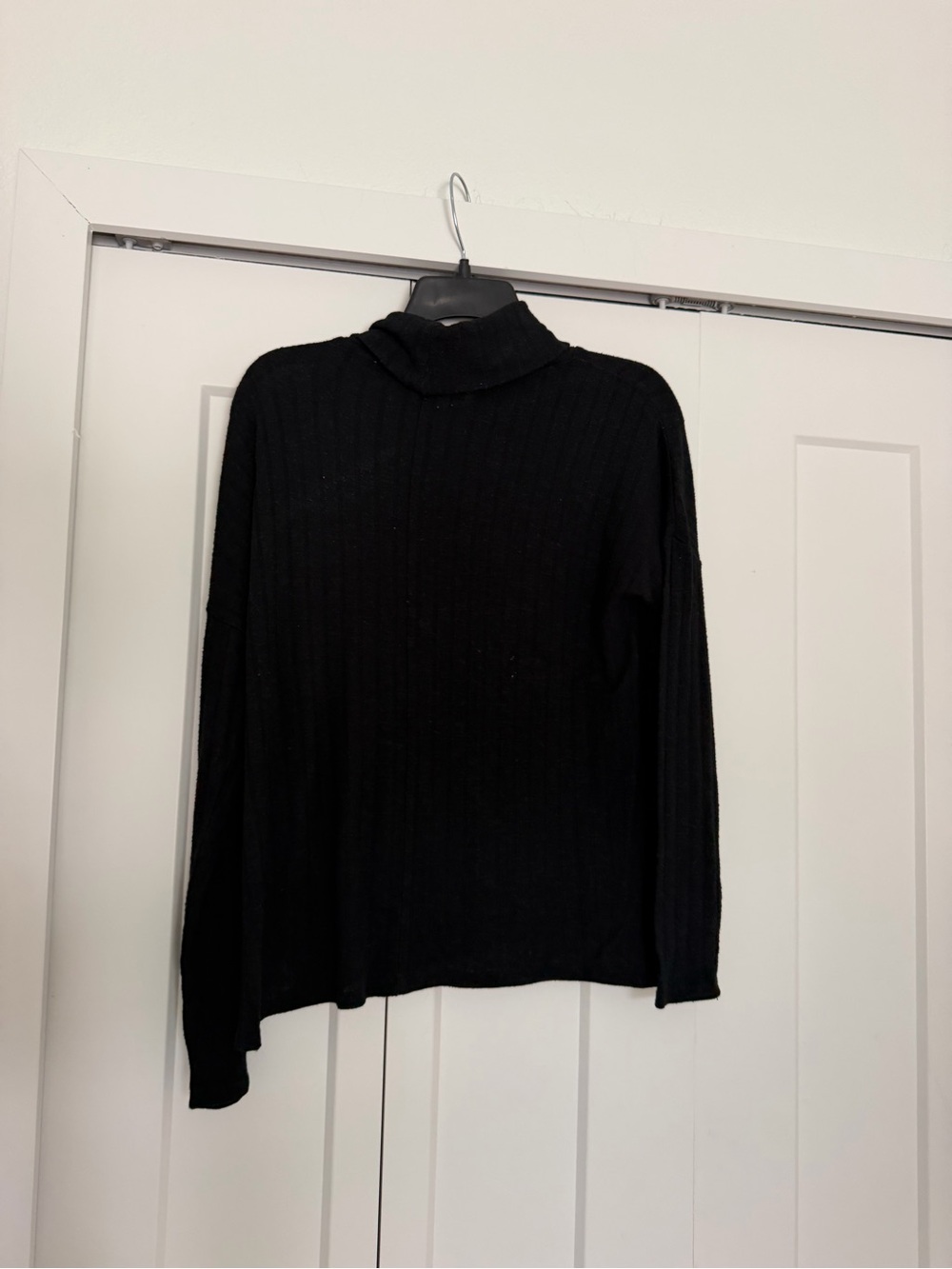 Banana Republic Black Ribbed Turtleneck Sweater